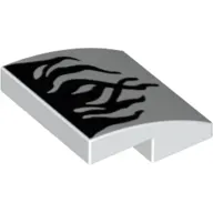Brick Curved 2 x 2 x 2/3 with Black Tentacles Print