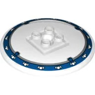 Dish 6 x 6 Inverted (Radar) with Solid Studs and Blue Border Print