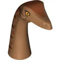 Animal Body Part, Dinosaur, Gallimimus Head, Dark Orange Spots Print
