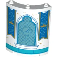 Panel 4 x 4 x 6 Quarter Cylinder With Blue Banners, Azure Window with Shoe print