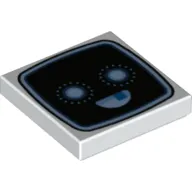Tile 2 x 2 with Monitor Happy Face print