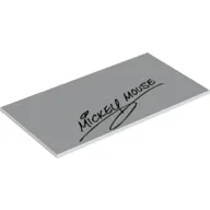 Tile 8 x 16 with Bottom Tubes with Black Mickey Mouse Signature