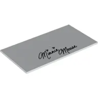 Tile 8 x 16 with Bottom Tubes with Black Minnie Mouse Signature