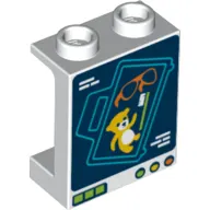 Panel 1 x 2 x 2 [Side Supports / Hollow Studs] with X-Ray of Luggage print
