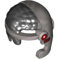 Hair and Helmet Cyborg Side Open, Red Square Eye and Red Dot Print