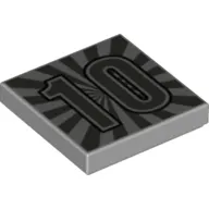 Tile 2 x 2 with '10' Print