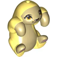 Animal, Sloth with Tan Belly, Bright Light Yellow Eyes, Smile print