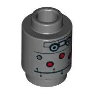 Brick Round 1 x 1 Open Stud with Droid Print