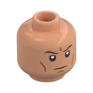 Minifig Head Clone Trooper, Cheek Lines, Chin Dimple, Frown Print