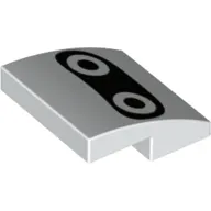 Brick Curved 2 x 2 x 2/3 with Blooper Eyes Print