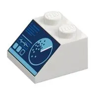 Brick Sloped 45° 2 x 2 with Computer Screen, Radar print