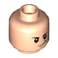 Minifig Head Gru, Smirk / Worried Smile Print