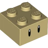 Brick 2 x 2 with Thin Black Eyes Print