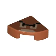 Tile Round 1 x 1 Quarter with Pixelated Goomba Print