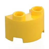 Brick Round, Half 1 x 2