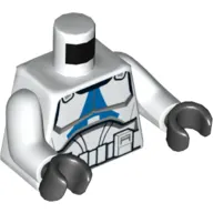 Torso Armor, Blue Chest Marking Print, White Arms, Black Hands