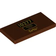 Tile 2 x 4 with 10277 In Black Square and Yellow Border print