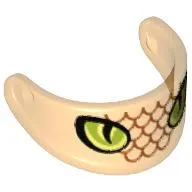 Headwear Accessory Visor For Standard Helmet with Snake Eyes and Scales Print