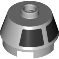 Brick Round 2 x 2 Truncated Cone with Black Squares print