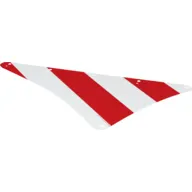 Sail Triangular 16 x 24 with 6 Holes, Red Stripes print