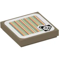 Tile 2 x 2 with Pokey and Barcode Print (Sticker)