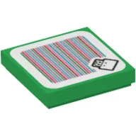 Tile 2 x 2 with Koopa Troopa and Barcode Print (Sticker)