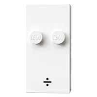 Braille Brick 2 x 4 with 2 Studs ⠒ and '÷' print