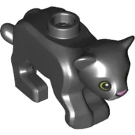 Animal, Big Cat Cub, with Lime Eyes and Dark Pink Nose Print