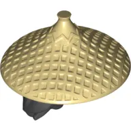 Hair and Hat, Asian Conical Hat Tan with Hair Pattern