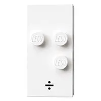 Braille Brick 2 x 4 with 3 Studs ⠲ and '÷' Print
