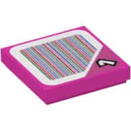 Tile 2 x 2 with '1' and Barcode Print (Sticker)