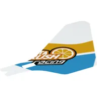 Wing, Tail, with 'VITA RUSH RACING', Orange on Bright Light Orange/Dark Azure Print