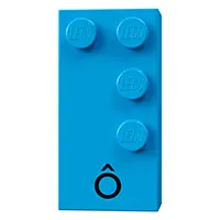 Braille Brick 2 x 4 with 4 Studs ⠹ and 'Ô' print