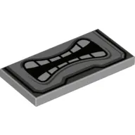 Tile 2 x 4 with Angry Mouth with Teeth (Thwomp) Print