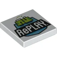 Tile 2 x 2 with 'RePLAY' Print