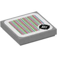Tile 2 x 2 with Thwomp and Barcode Print (Sticker)