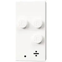 Braille Brick 2 x 4 with 3 Studs ⠲ and '. ÷' Print