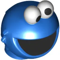 Minifig Head Special (Cookie Monster)