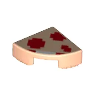 Tile Round 1 x 1 Quarter with Pixelated Mushroom Print