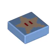 Tile 1 x 1 with Pixelated Star with Eyes Print