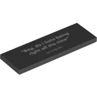 Tile 2 x 4 with 'Boy, do I hate being right all the time' print