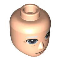 Minidoll Head Male with Old Man Face, White Eyebrows, Wrinkles print