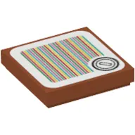 Tile 2 x 2 with Coin and Barcode Print (Sticker)