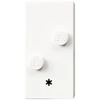 Braille Brick 2 x 4 with 2 Studs ⠔ and '*' print