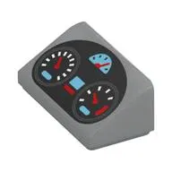 Brick Sloped 30° 1 x 2 x 2/3 with Dashboard, Speedometers Print
