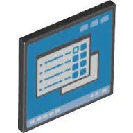 Road Sign Clip-on 2 x 2 Square [Thick Open O Clip] with Computer Screen Print