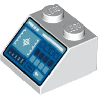 Brick Sloped 45° 2 x 2 with Computer Screen, with Crosshairs print