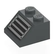 Brick Sloped 45° 2 x 2 with Vent/Grate Print