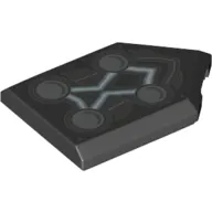 Tile Special 2 x 3 Pentagonal with 4 Circles and Blue Energy Lines Print