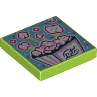 Tile 2 x 2 with Popcorn print